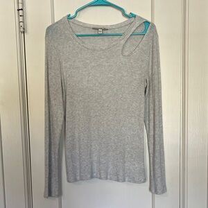Gray Ribbed Women's Top Express size L